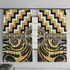 Aotearoa Ngati Tama Window Curtain Maori Iwi Poutama Puhoro Tattoo