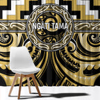 Aotearoa Ngati Tama Window Curtain Maori Iwi Poutama Puhoro Tattoo