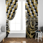 Aotearoa Ngati Tama Window Curtain Maori Iwi Poutama Puhoro Tattoo