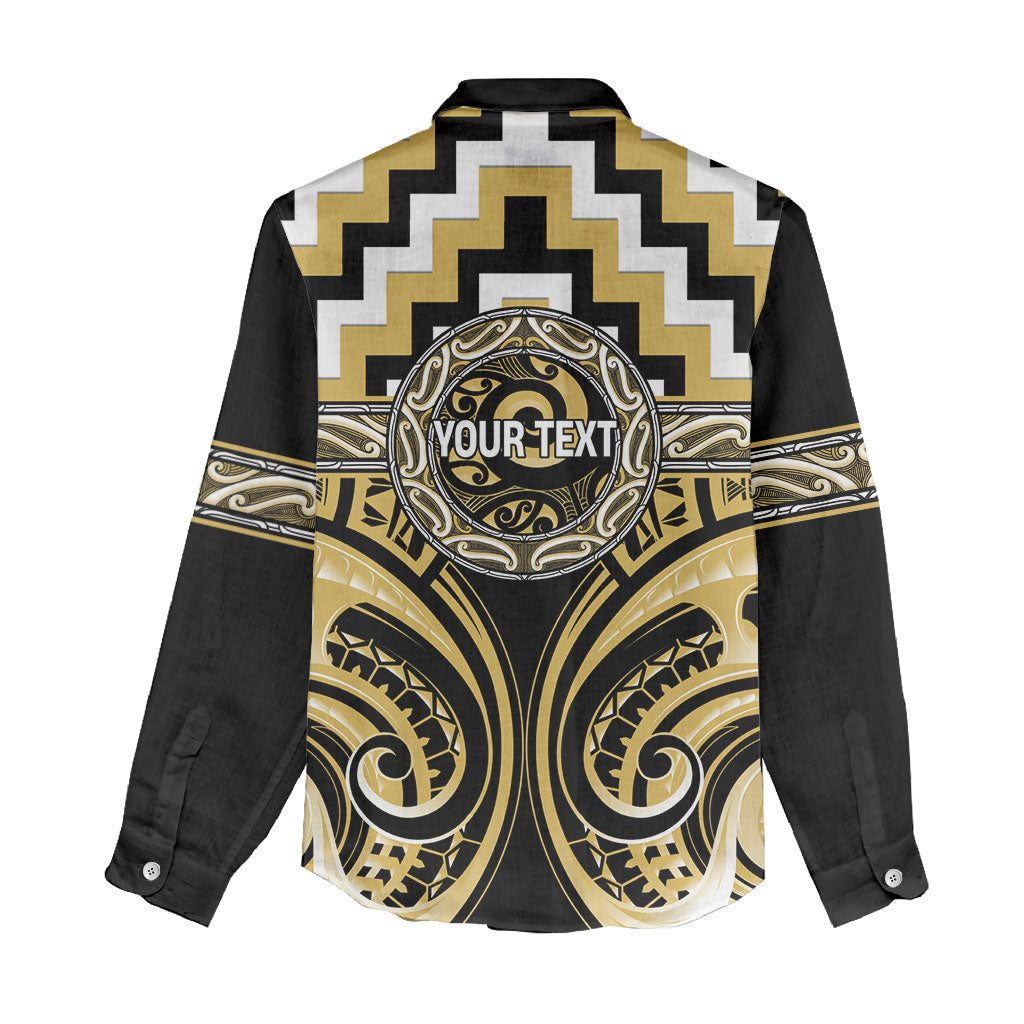 Aotearoa Ngati Tama Personalised Women Casual Shirt Maori Iwi Poutama Puhoro Tattoo