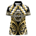 Aotearoa Ngati Tama Personalised Women Polo Shirt Maori Iwi Poutama Puhoro Tattoo