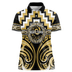 Aotearoa Ngati Tama Personalised Women Polo Shirt Maori Iwi Poutama Puhoro Tattoo