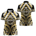 Aotearoa Ngati Tama Personalised Women Polo Shirt Maori Iwi Poutama Puhoro Tattoo