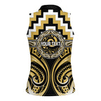 Aotearoa Ngati Tama Personalised Women Sleeveless Polo Shirt Maori Iwi Poutama Puhoro Tattoo