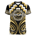 Aotearoa Ngati Tama Personalised Women V-Neck T-Shirt Maori Iwi Poutama Puhoro Tattoo
