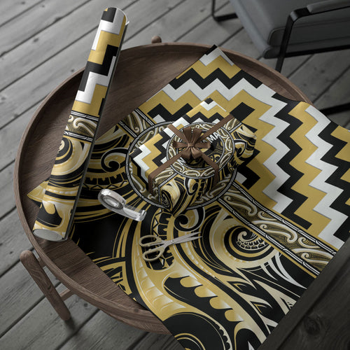 Aotearoa Ngati Tama Wrapping Paper Maori Iwi Poutama Puhoro Tattoo