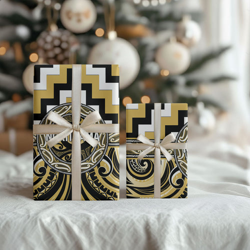Aotearoa Ngati Tama Wrapping Paper Maori Iwi Poutama Puhoro Tattoo