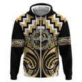 Aotearoa Ngati Tama Personalised Zip Hoodie Maori Iwi Poutama Puhoro Tattoo