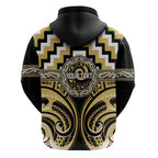 Aotearoa Ngati Tama Personalised Zip Hoodie Maori Iwi Poutama Puhoro Tattoo
