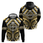 Aotearoa Ngati Tama Personalised Zip Hoodie Maori Iwi Poutama Puhoro Tattoo