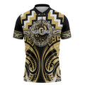 Aotearoa Ngati Tama Personalised Zipper Polo Shirt Maori Iwi Poutama Puhoro Tattoo