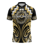 Aotearoa Ngati Tama Personalised Zipper Polo Shirt Maori Iwi Poutama Puhoro Tattoo