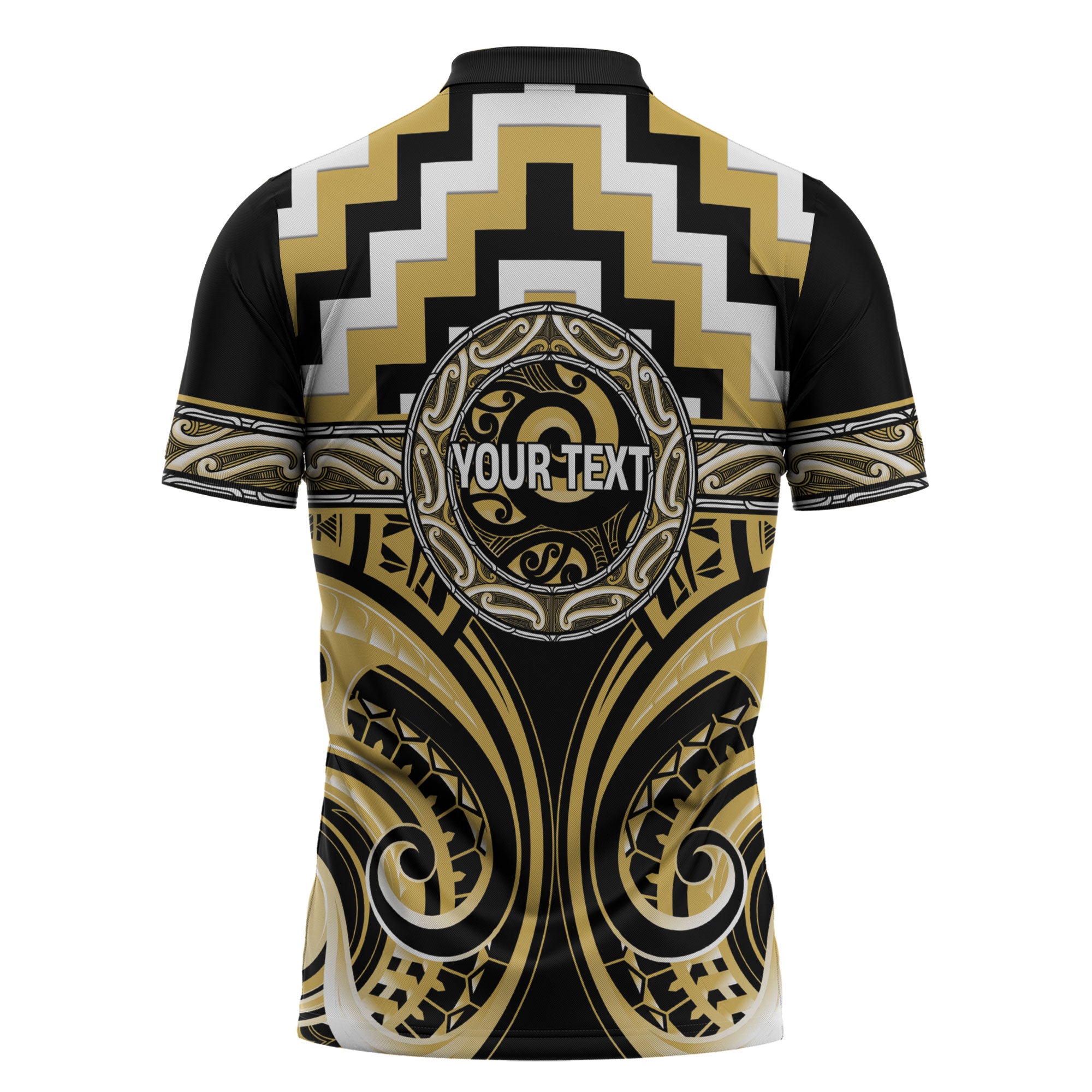 Aotearoa Ngati Tama Personalised Zipper Polo Shirt Maori Iwi Poutama Puhoro Tattoo