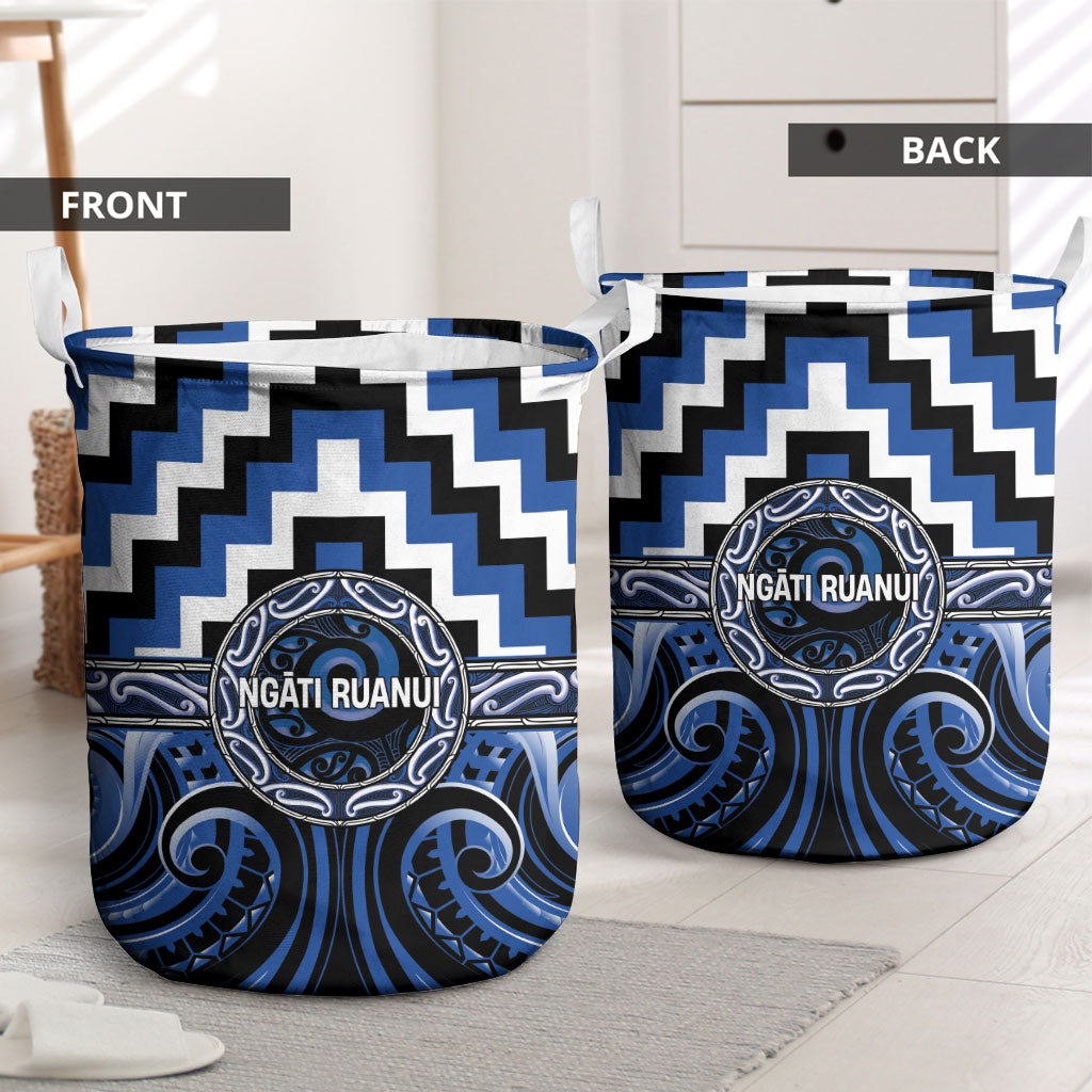 Aotearoa Ngati Ruanui Laundry Basket Maori Iwi Poutama Puhoro Tattoo