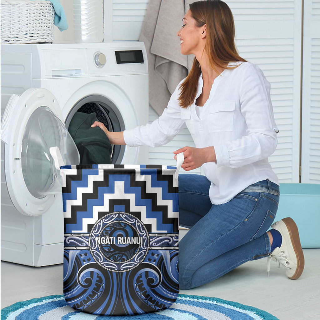 Aotearoa Ngati Ruanui Laundry Basket Maori Iwi Poutama Puhoro Tattoo