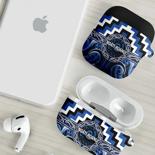 Aotearoa Ngati Ruanui AirPods Case Maori Iwi Poutama Puhoro Tattoo