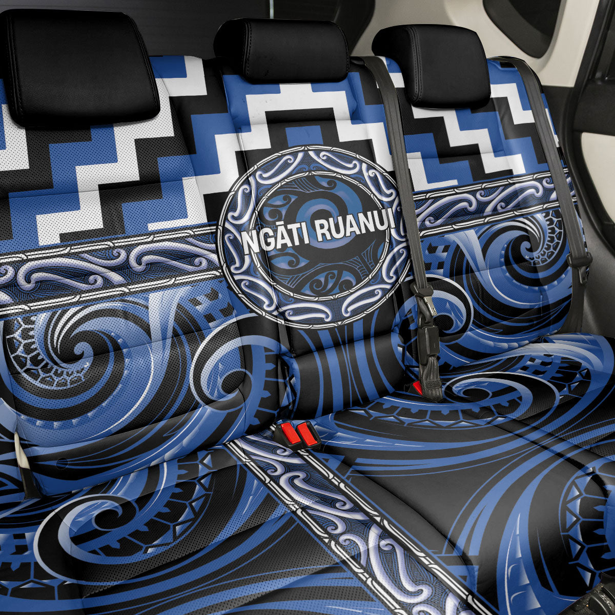 Aotearoa Ngati Ruanui Back Car Seat Cover Maori Iwi Poutama Puhoro Tattoo