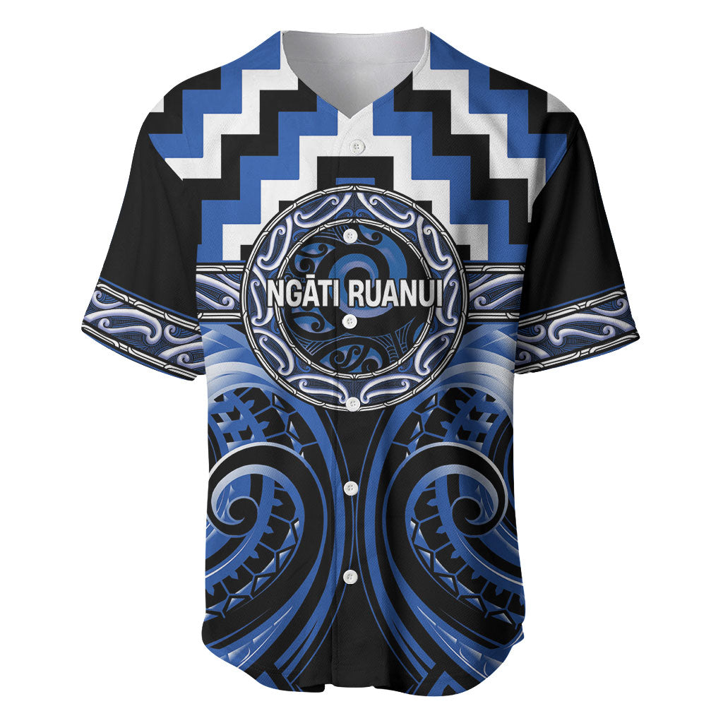 Aotearoa Ngati Ruanui Personalised Baseball Jersey Maori Iwi Poutama Puhoro Tattoo