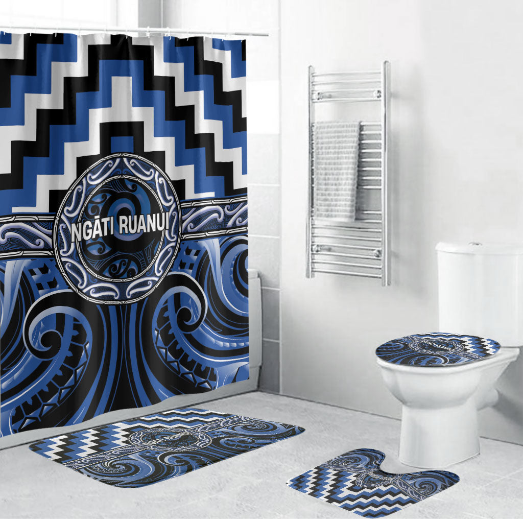 Aotearoa Ngati Ruanui Bathroom Set Maori Iwi Poutama Puhoro Tattoo