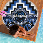 Aotearoa Ngati Ruanui Beach Blanket Maori Iwi Poutama Puhoro Tattoo