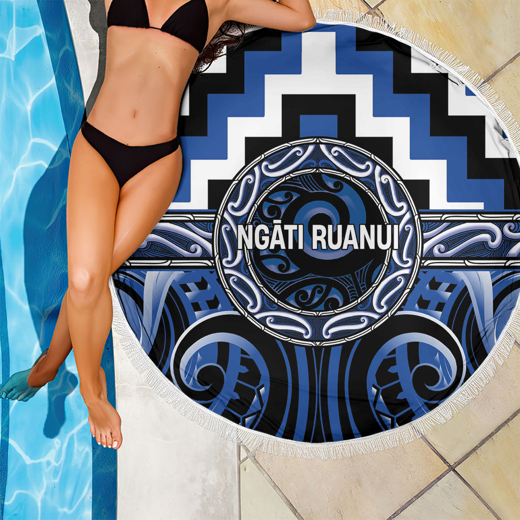 Aotearoa Ngati Ruanui Beach Blanket Maori Iwi Poutama Puhoro Tattoo