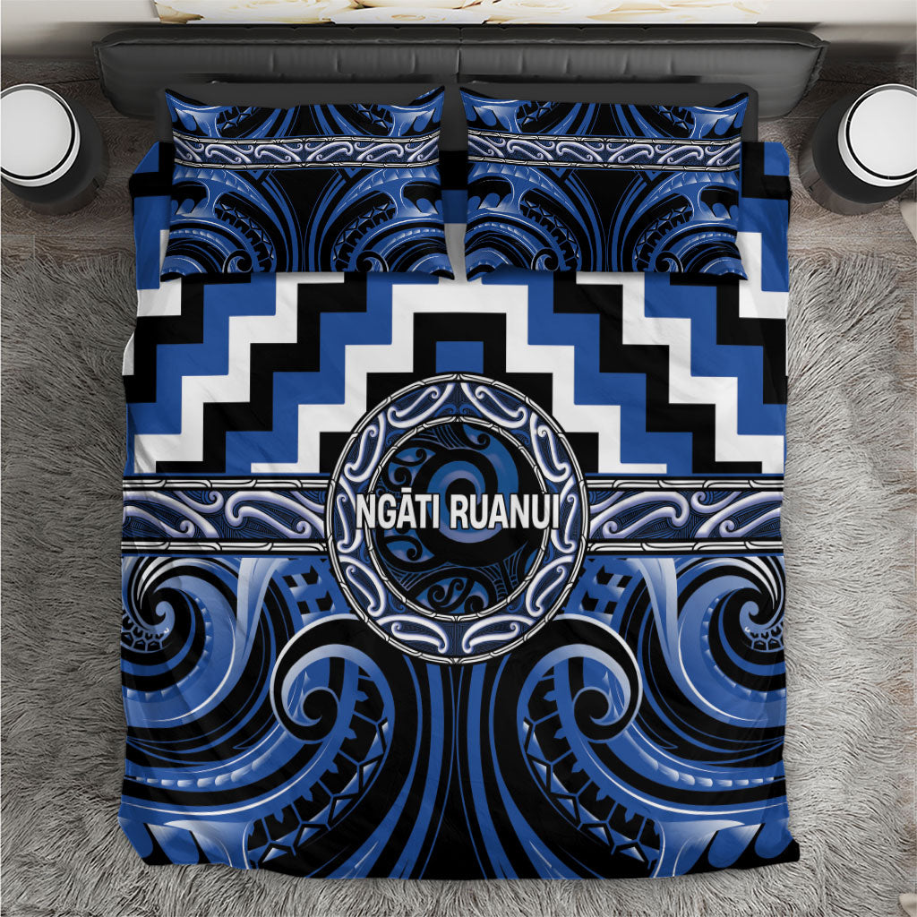 Aotearoa Ngati Ruanui Bedding Set Maori Iwi Poutama Puhoro Tattoo