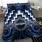 Aotearoa Ngati Ruanui Bedding Set Maori Iwi Poutama Puhoro Tattoo