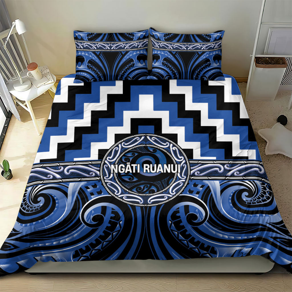 Aotearoa Ngati Ruanui Bedding Set Maori Iwi Poutama Puhoro Tattoo