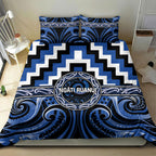 Aotearoa Ngati Ruanui Bedding Set Maori Iwi Poutama Puhoro Tattoo