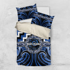 Aotearoa Ngati Ruanui Bedding Set Maori Iwi Poutama Puhoro Tattoo