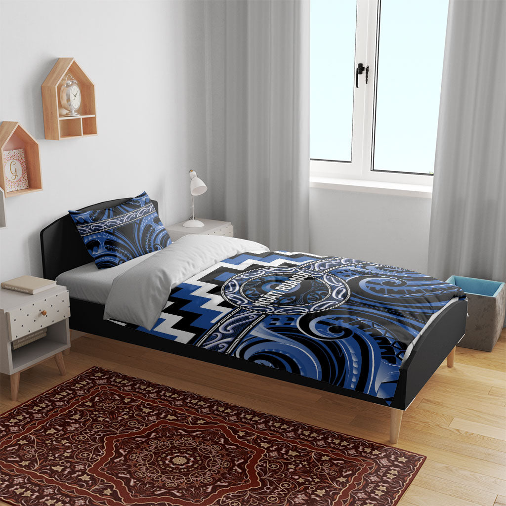 Aotearoa Ngati Ruanui Bedding Set Maori Iwi Poutama Puhoro Tattoo