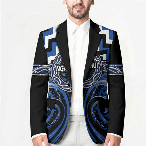 Aotearoa Ngati Ruanui Personalised Blazer Maori Iwi Poutama Puhoro Tattoo