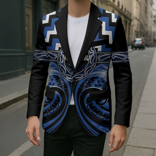 Aotearoa Ngati Ruanui Personalised Blazer Maori Iwi Poutama Puhoro Tattoo
