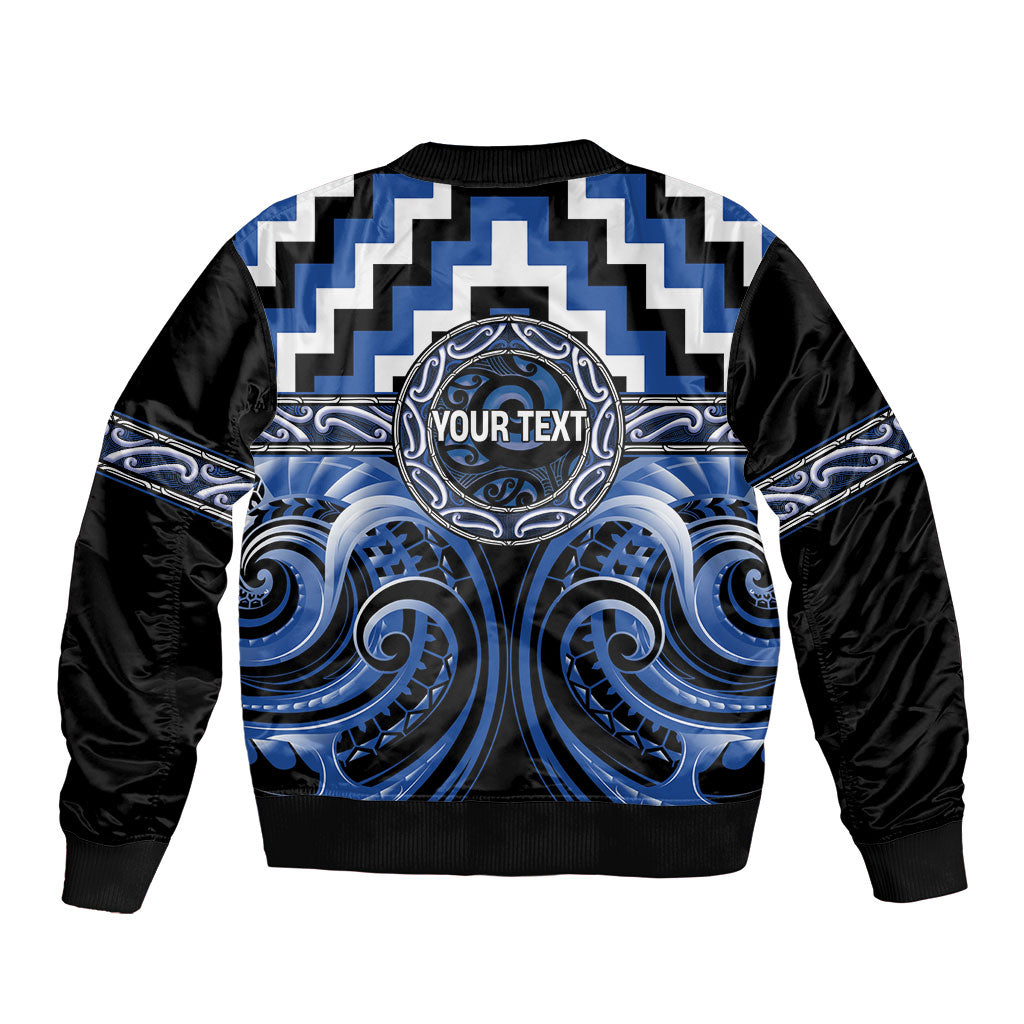 Aotearoa Ngati Ruanui Personalised Bomber Jacket Maori Iwi Poutama Puhoro Tattoo