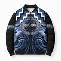 Aotearoa Ngati Ruanui Personalised Bomber Puffer Jacket Maori Iwi Poutama Puhoro Tattoo