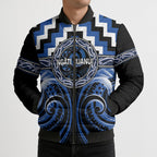 Aotearoa Ngati Ruanui Personalised Bomber Puffer Jacket Maori Iwi Poutama Puhoro Tattoo