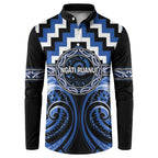 Aotearoa Ngati Ruanui Personalised Button Sweatshirt Maori Iwi Poutama Puhoro Tattoo