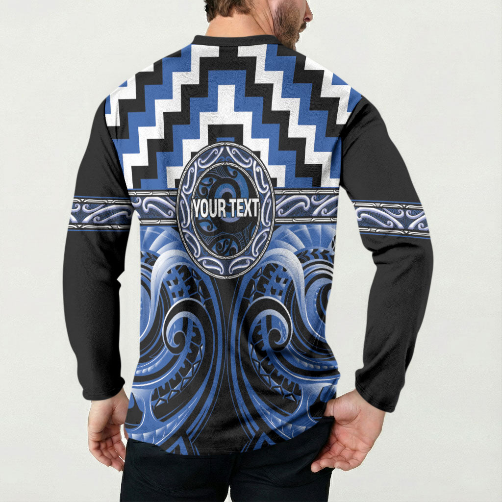 Aotearoa Ngati Ruanui Personalised Button Sweatshirt Maori Iwi Poutama Puhoro Tattoo