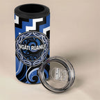 Aotearoa Ngati Ruanui Personalised 4 in 1 Can Cooler Tumbler Maori Iwi Poutama Puhoro Tattoo