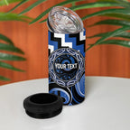Aotearoa Ngati Ruanui Personalised 4 in 1 Can Cooler Tumbler Maori Iwi Poutama Puhoro Tattoo