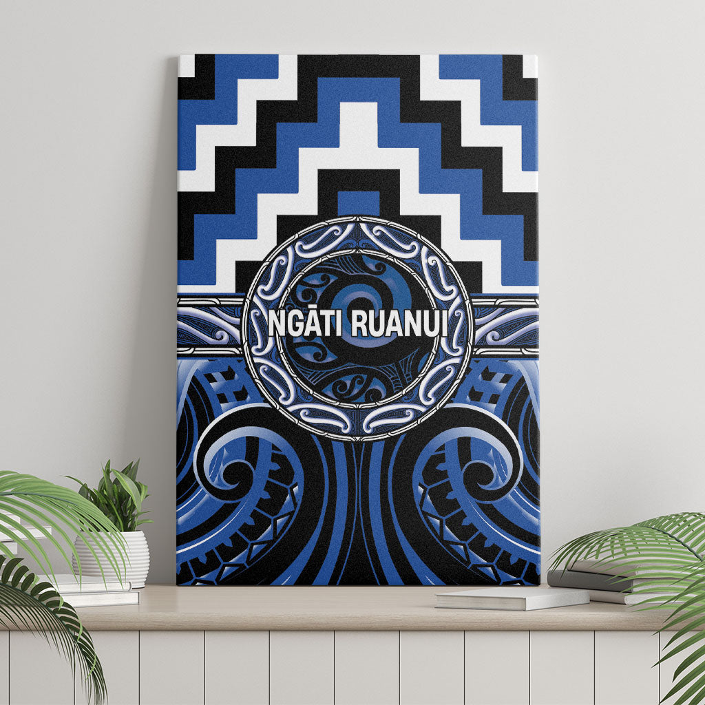 Aotearoa Ngati Ruanui Canvas Wall Art Maori Iwi Poutama Puhoro Tattoo