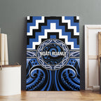Aotearoa Ngati Ruanui Canvas Wall Art Maori Iwi Poutama Puhoro Tattoo