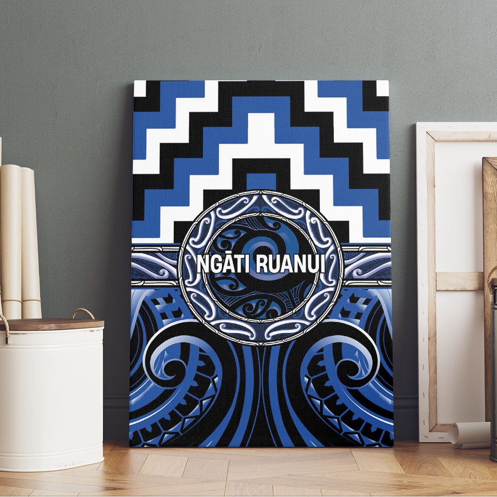 Aotearoa Ngati Ruanui Canvas Wall Art Maori Iwi Poutama Puhoro Tattoo