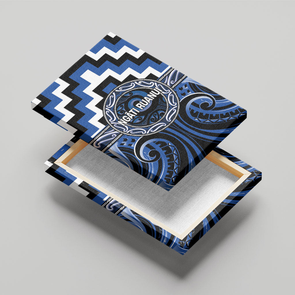 Aotearoa Ngati Ruanui Canvas Wall Art Maori Iwi Poutama Puhoro Tattoo