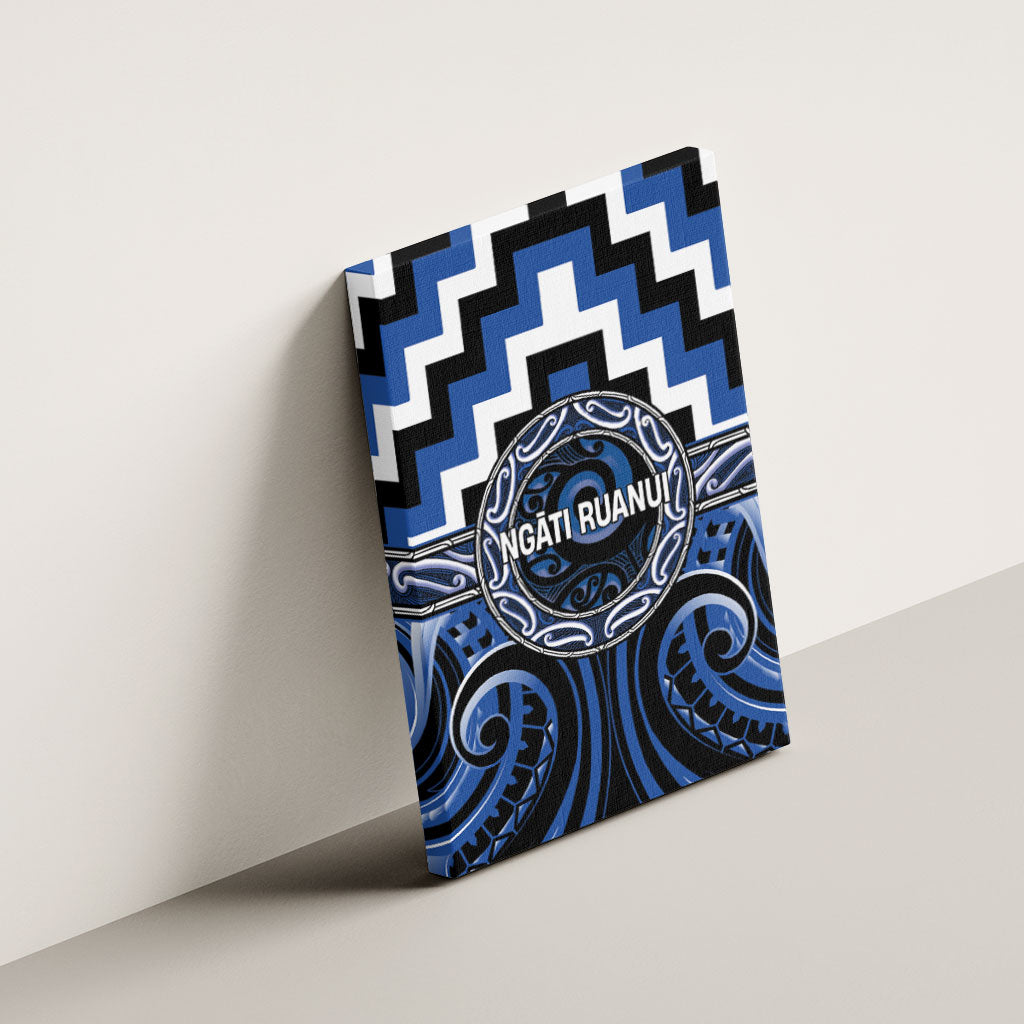 Aotearoa Ngati Ruanui Canvas Wall Art Maori Iwi Poutama Puhoro Tattoo