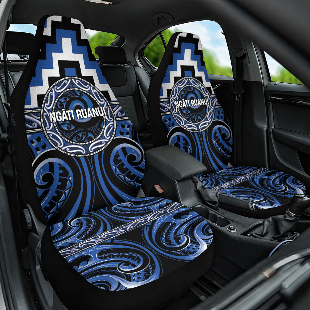 Aotearoa Ngati Ruanui Car Seat Cover Maori Iwi Poutama Puhoro Tattoo