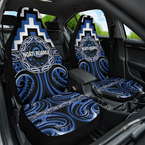 Aotearoa Ngati Ruanui Car Seat Cover Maori Iwi Poutama Puhoro Tattoo