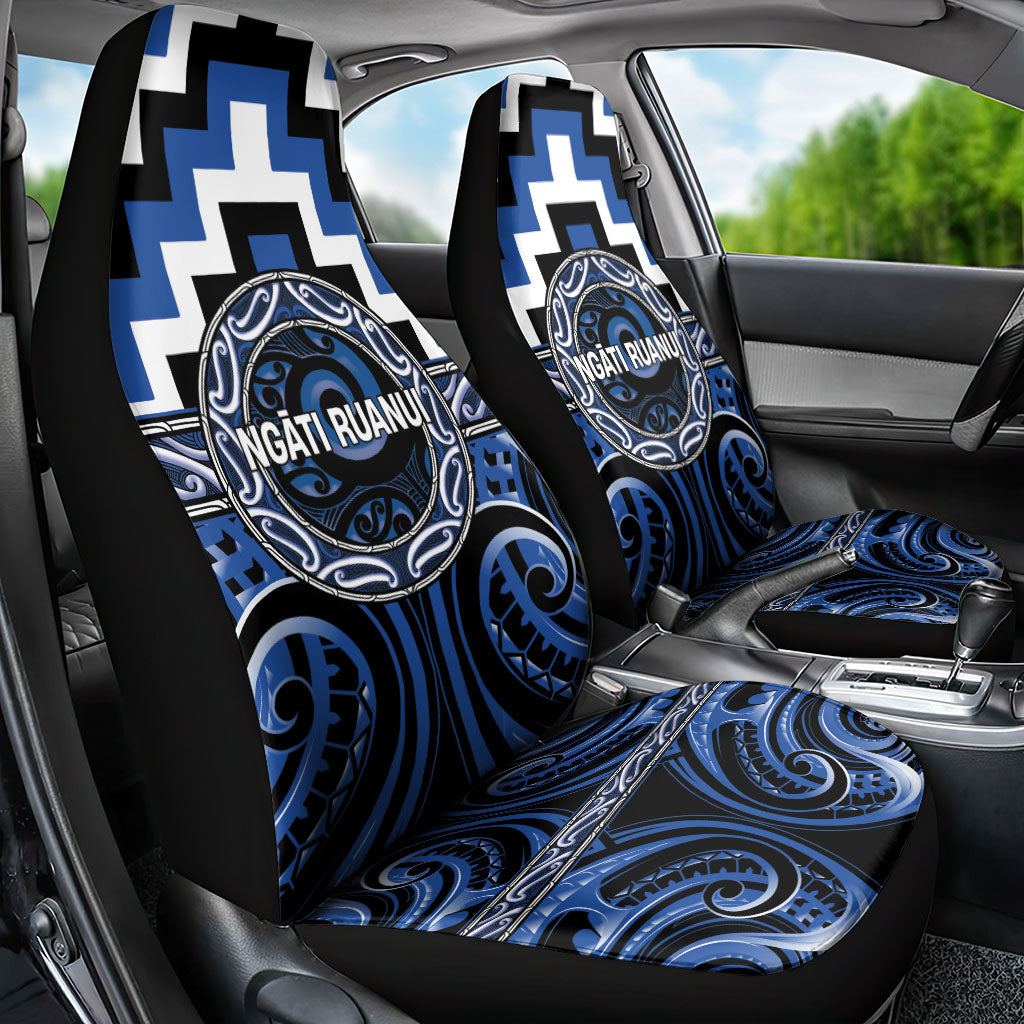 Aotearoa Ngati Ruanui Car Seat Cover Maori Iwi Poutama Puhoro Tattoo