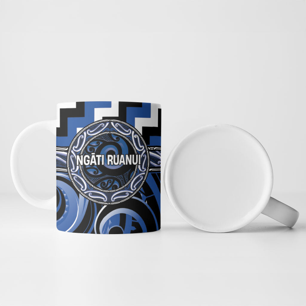 Aotearoa Ngati Ruanui Personalised Ceramic Mug Maori Iwi Poutama Puhoro Tattoo