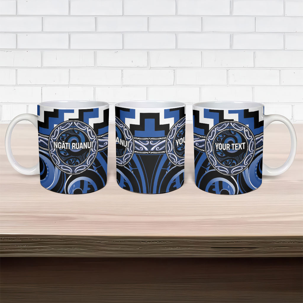 Aotearoa Ngati Ruanui Personalised Ceramic Mug Maori Iwi Poutama Puhoro Tattoo
